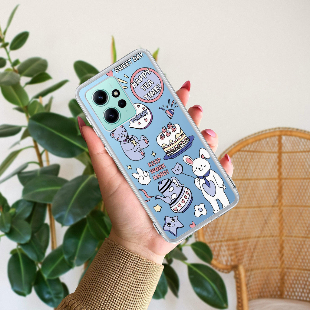 Happy Tea Time Transparent Silicon Case For Redmi/Xiaomi - ShopOnCliQ