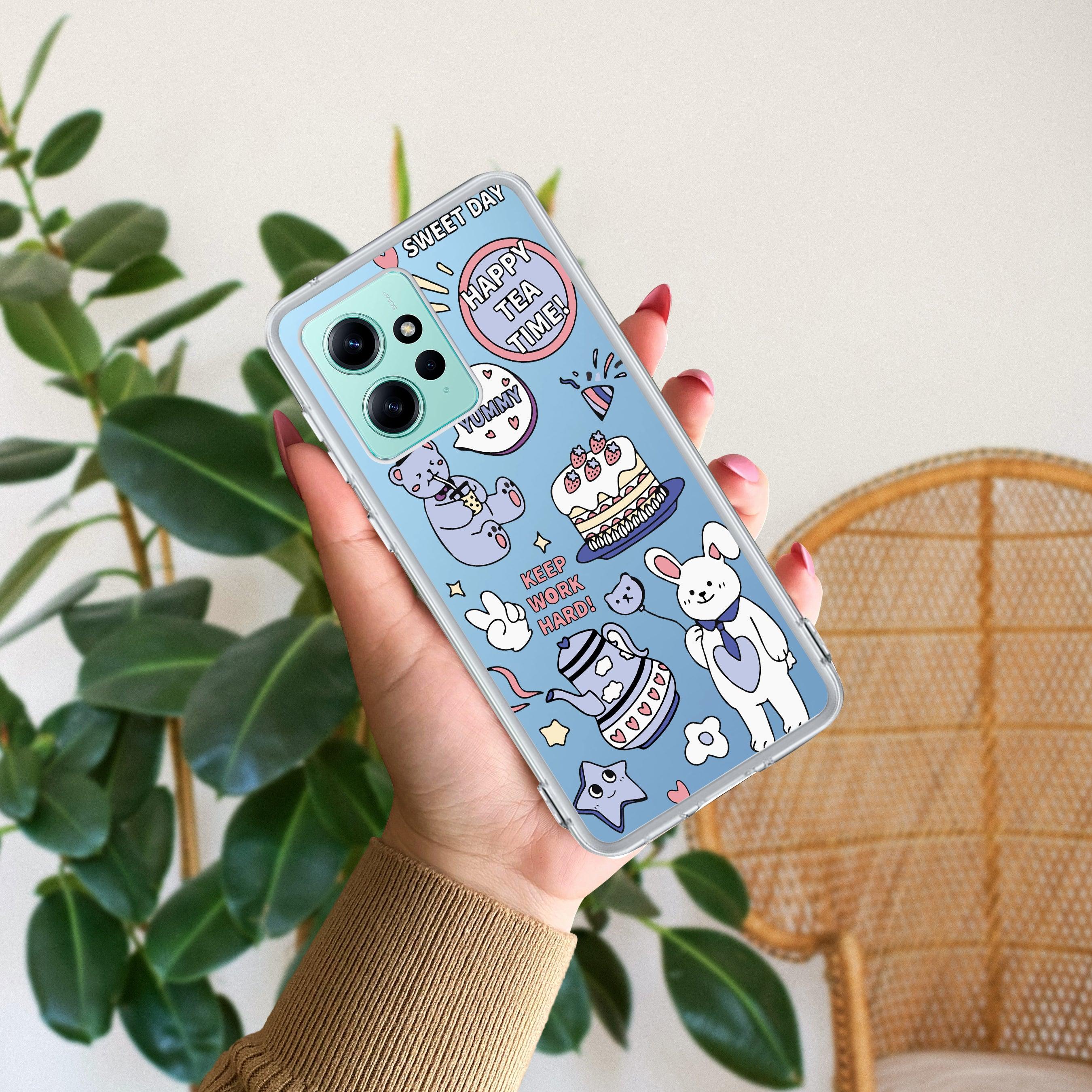 Happy Tea Time Transparent Silicon Case For Redmi/Xiaomi - ShopOnCliQ