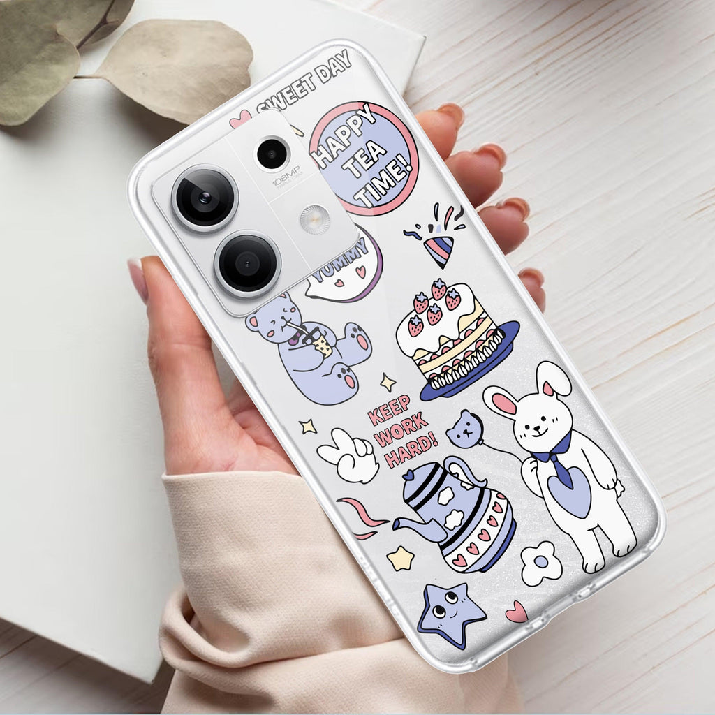 Happy Tea Time Transparent Silicon Case For Redmi/Xiaomi - ShopOnCliQ