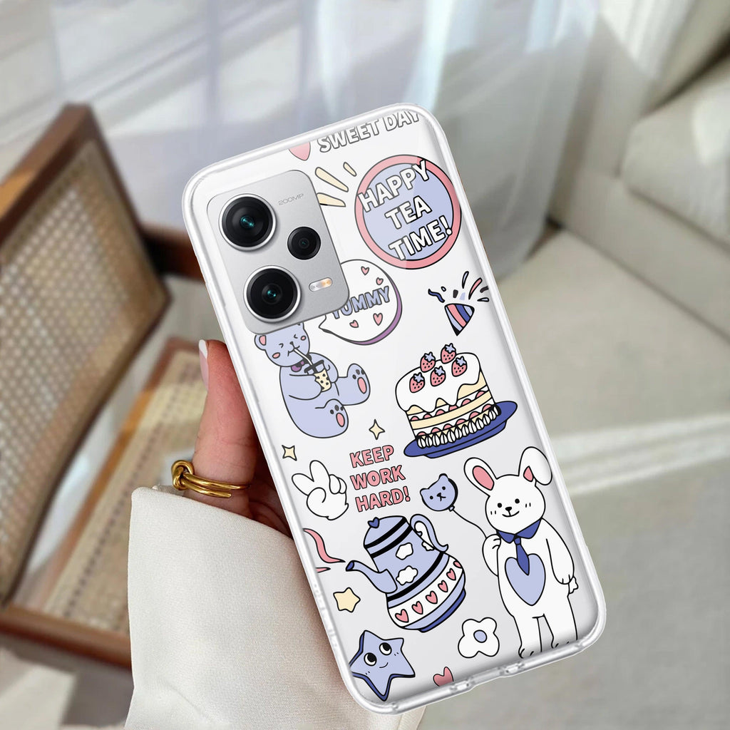 Happy Tea Time Transparent Silicon Case For Redmi/Xiaomi - ShopOnCliQ
