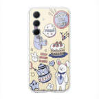 Happy Tea Time Transparent Silicon Case For Samsung Galaxy S24 5G