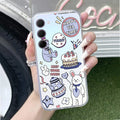 Happy Tea Time Transparent Silicon Case For Samsung Galaxy S23 Plus 5G