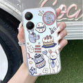 Happy Tea Time Transparent Silicon Case For Vivo Y28 5G