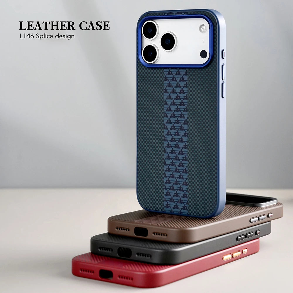 Luxury Leather Mobile Case for iPhone | Aramid Fiber Ultra Phone Cover