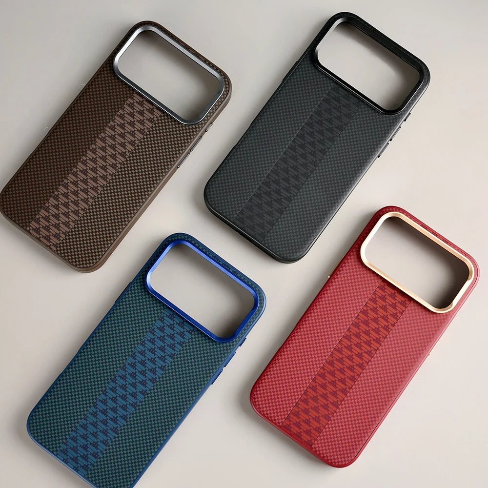 Luxury Leather Mobile Case for iPhone | Aramid Fiber Ultra Phone Cover - ShopOnCliQ