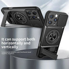 Slide Camera Lens Protection Amor Shockproof Magnetic Phone Case for iPhone