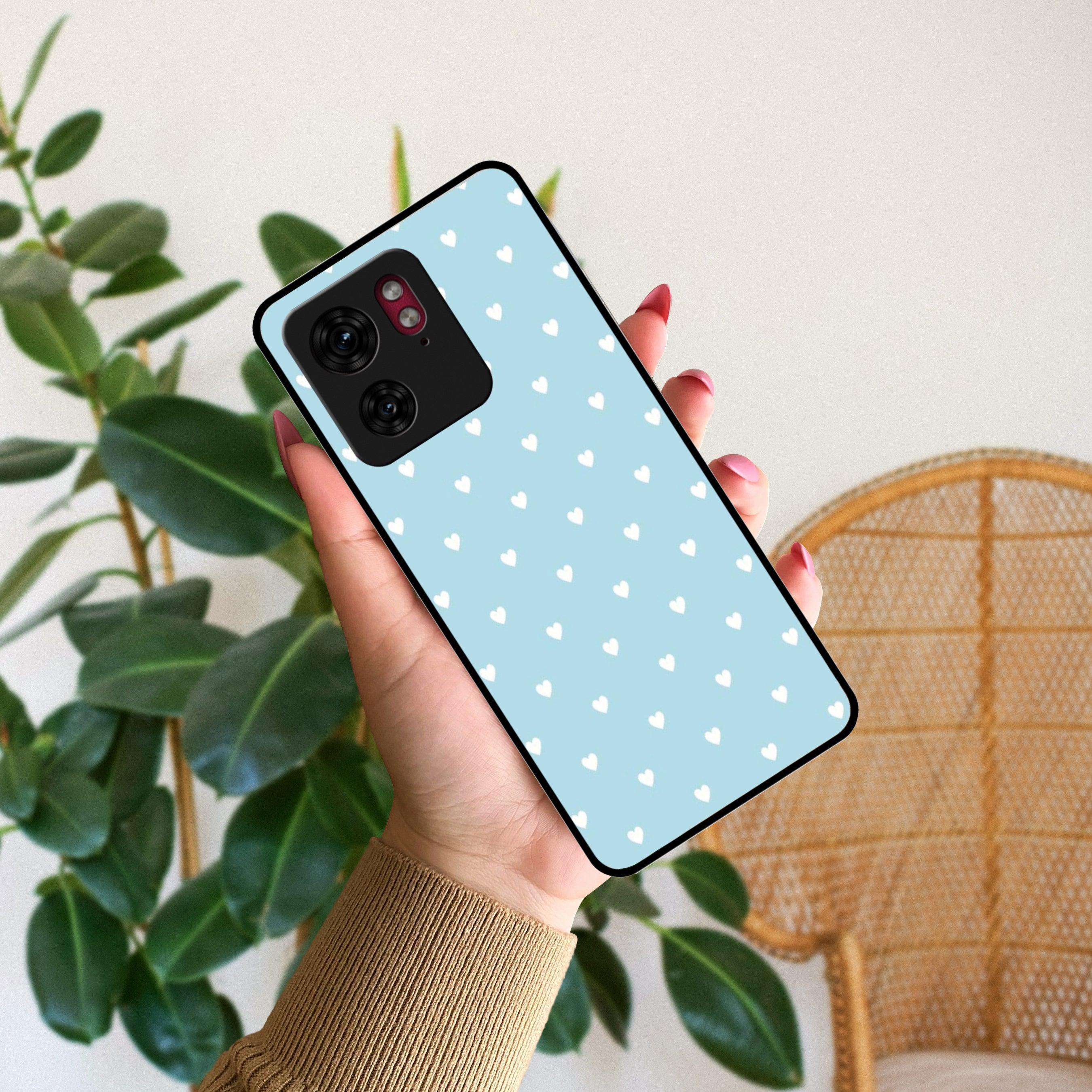 Heart Design Glossy Metal Case Cover For Motorola - ShopOnCliQ