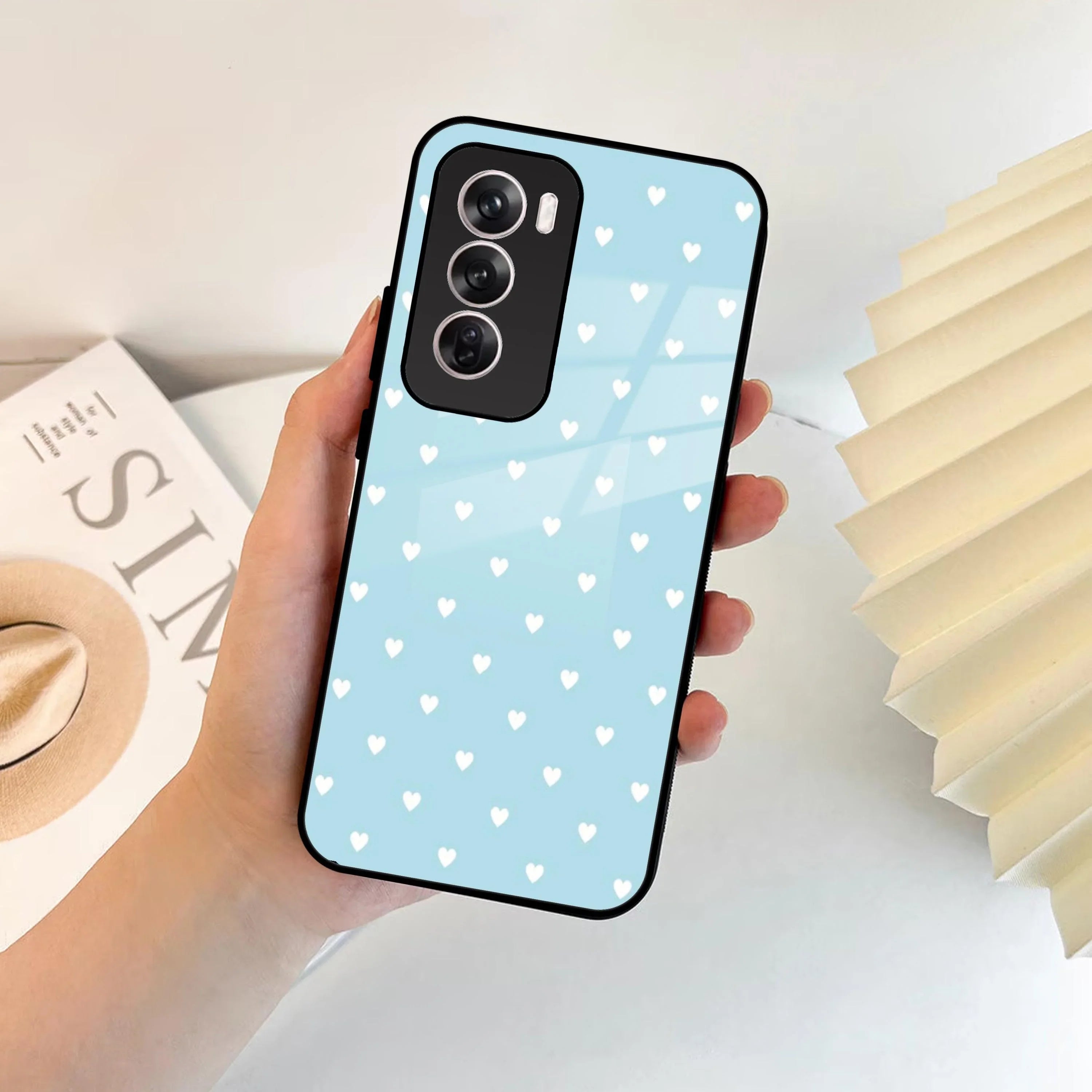 Heart Design Glossy Metal Case Cover For Oppo - ShopOnCliQ