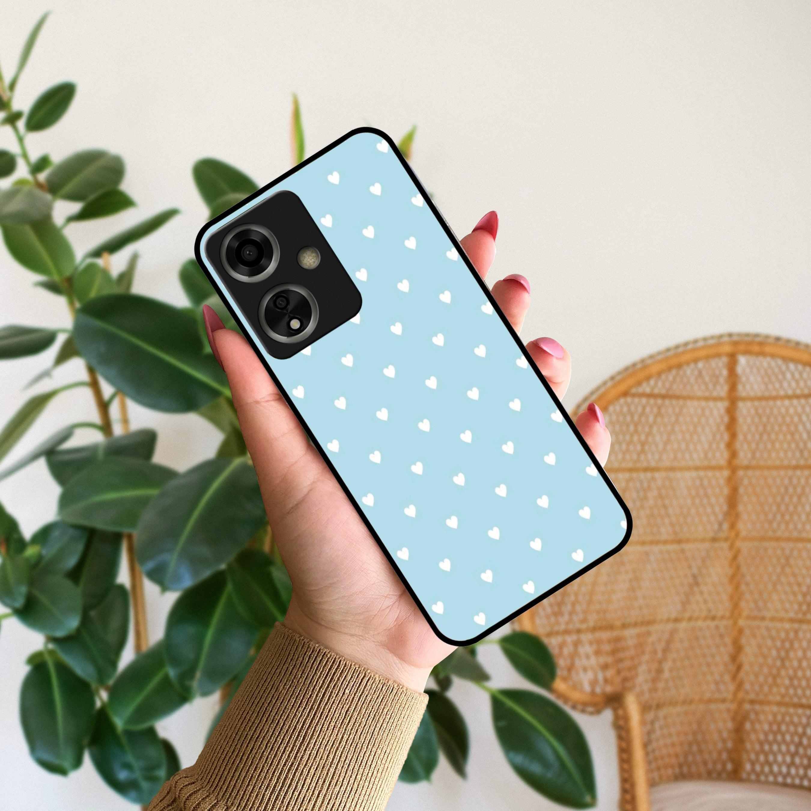 Heart Design Glossy Metal Case Cover For Oppo - ShopOnCliQ