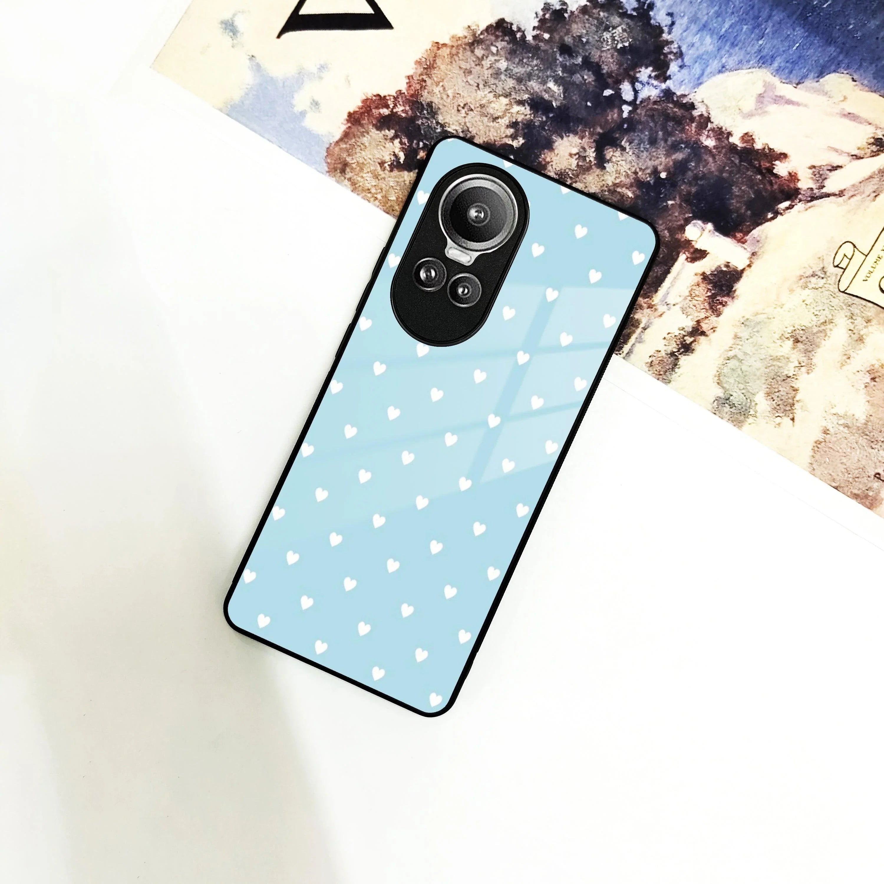 Heart Design Glossy Metal Case Cover For Oppo - ShopOnCliQ