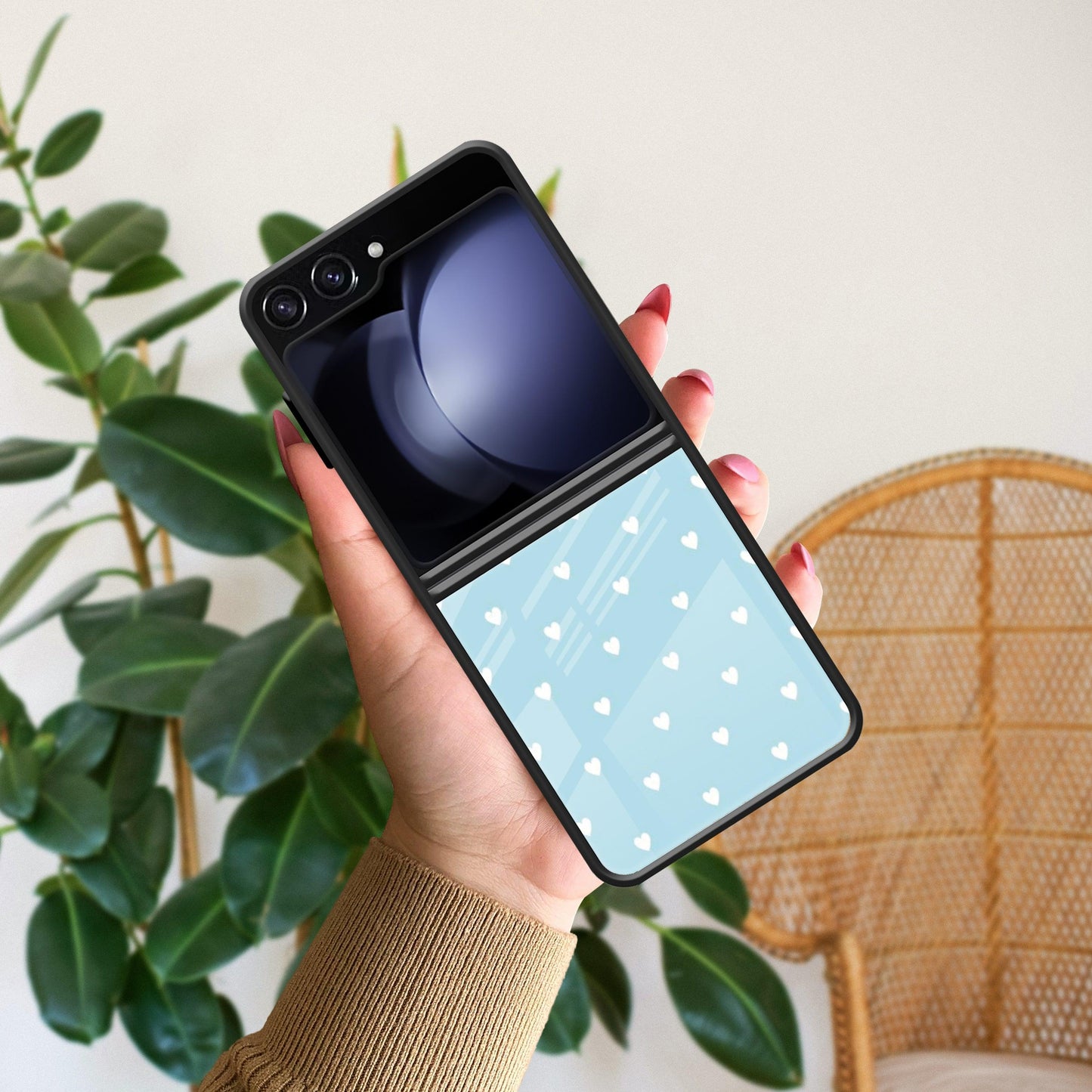 Heart Design Glossy Metal Case Cover For Samsung