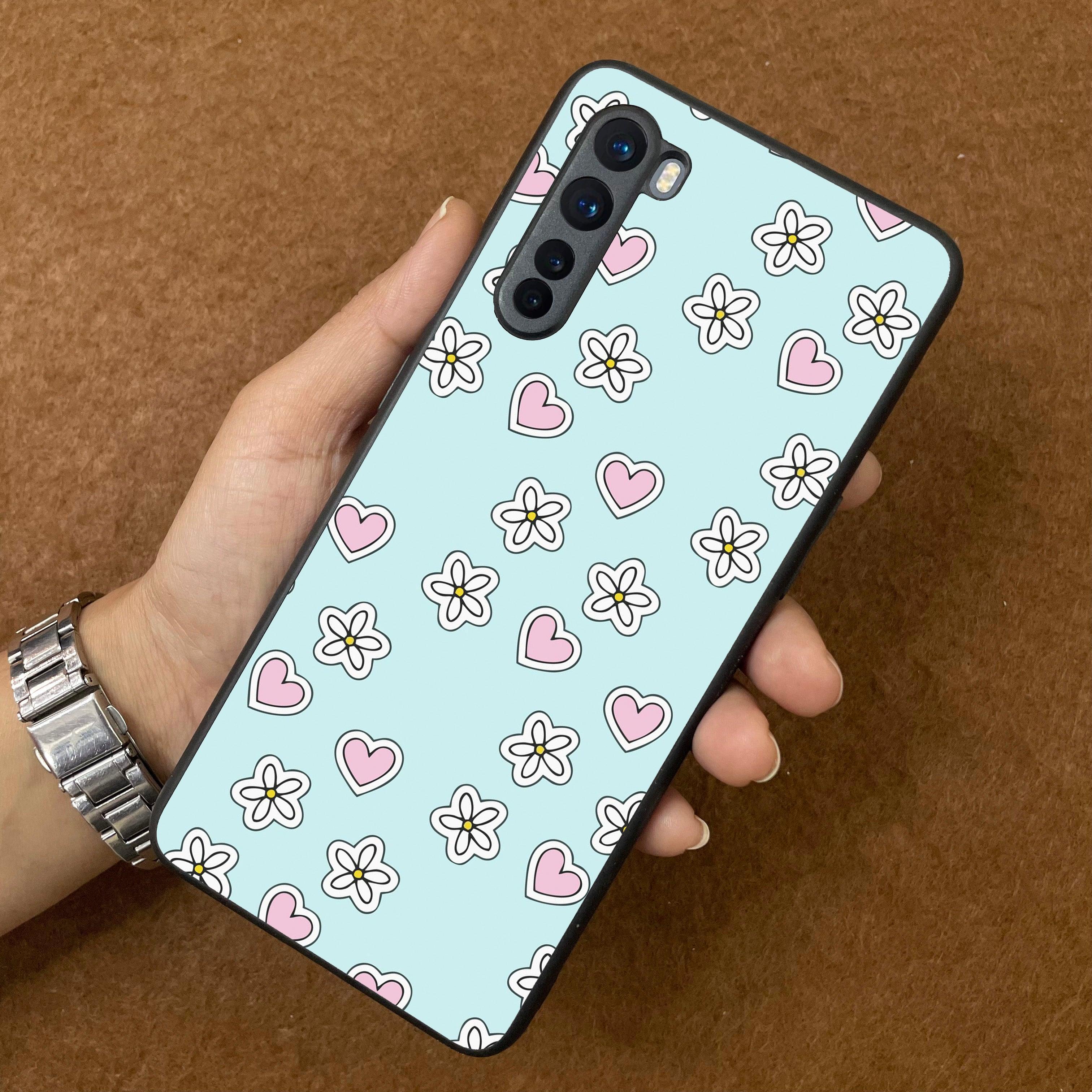Heart With Flower Glossy Metal Case Cover For OnePlus - ShopOnCliQ