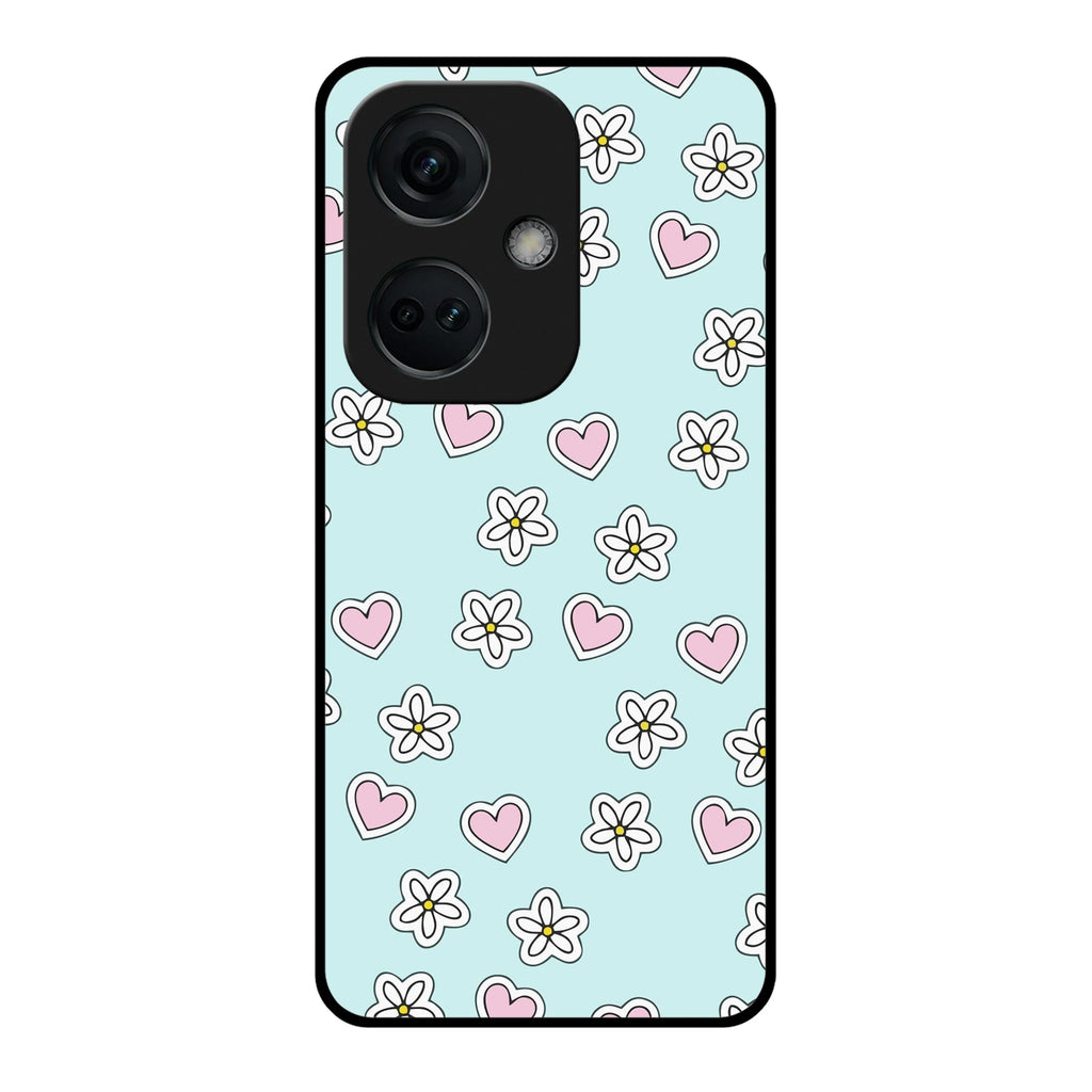 Heart With Flower Glossy Metal Case Cover For OnePlus - ShopOnCliQ