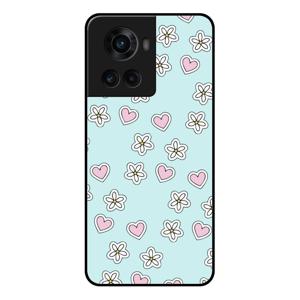 Heart With Flower Glossy Metal Case Cover For OnePlus - ShopOnCliQ