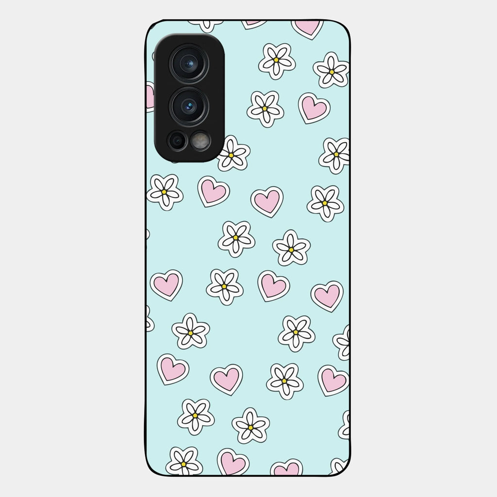 Heart With Flower Glossy Metal Case Cover For OnePlus - ShopOnCliQ