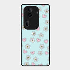 Heart With Flower Glossy Metal Case Cover For Oppo - ShopOnCliQ