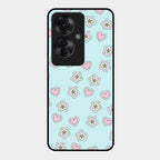 Heart With Flower Glossy Metal Case Cover For Oppo - ShopOnCliQ