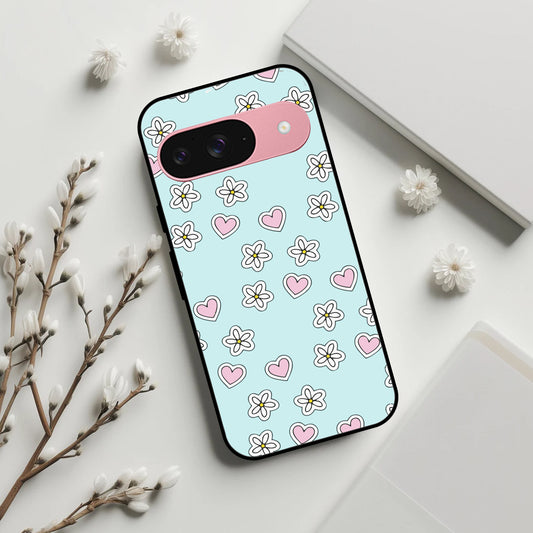 Heart with Blossom Glossy Metal Case Cover For Google ShopOnCliQ