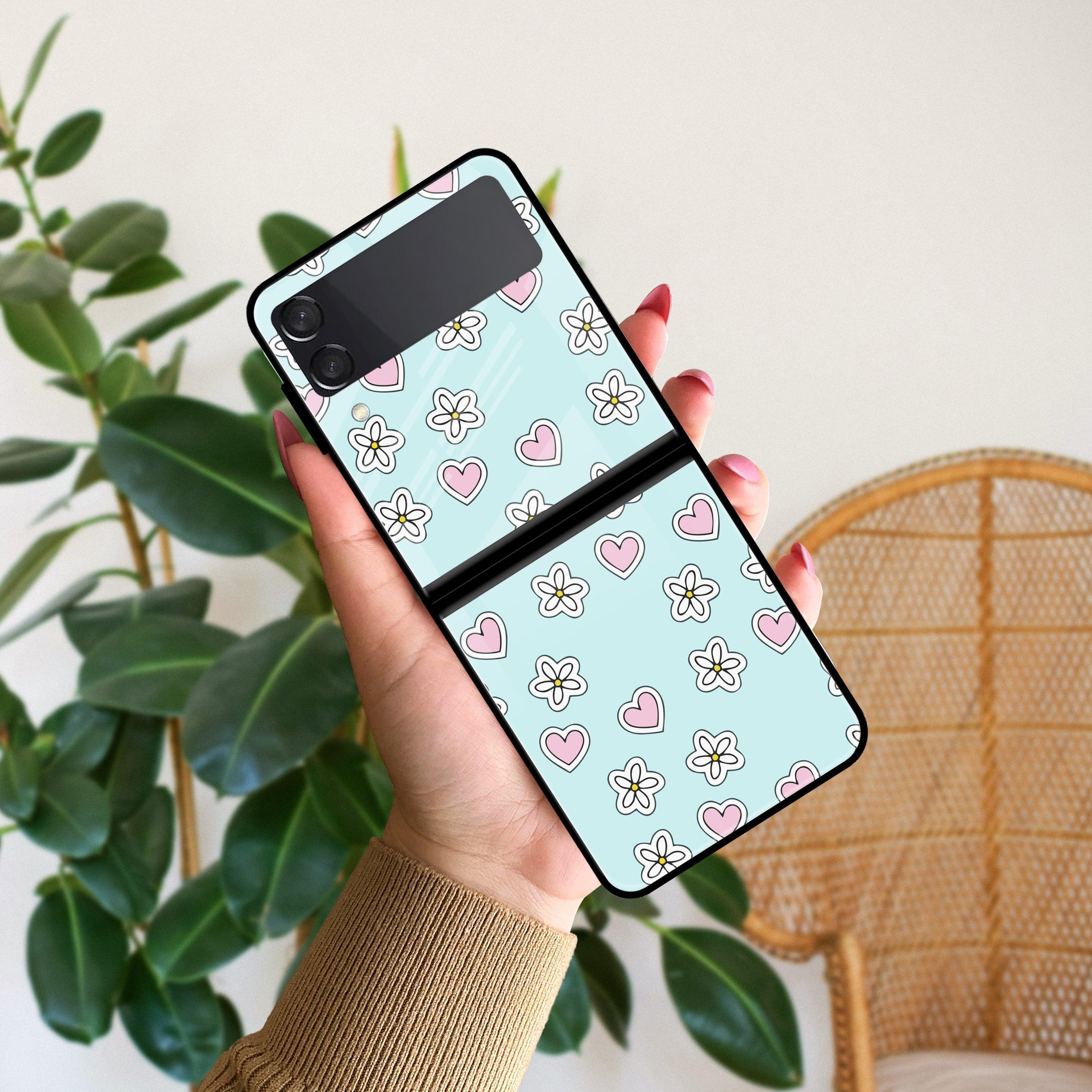 Heart with Blossom Glossy Metal Case Cover For Samsung - ShopOnCliQ