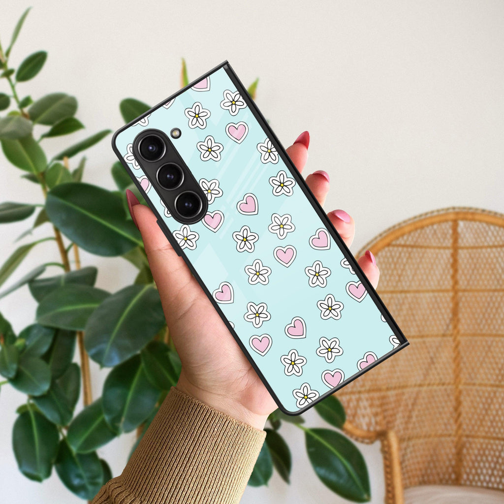 Heart with Blossom Glossy Metal Case Cover For Samsung - ShopOnCliQ