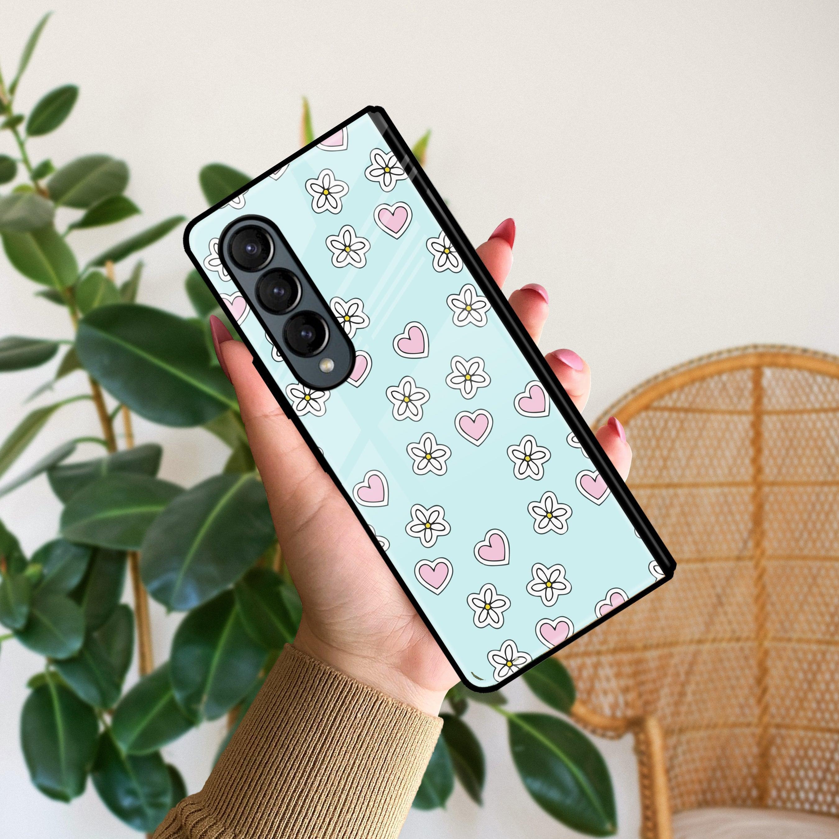 Heart with Blossom Glossy Metal Case Cover For Samsung - ShopOnCliQ