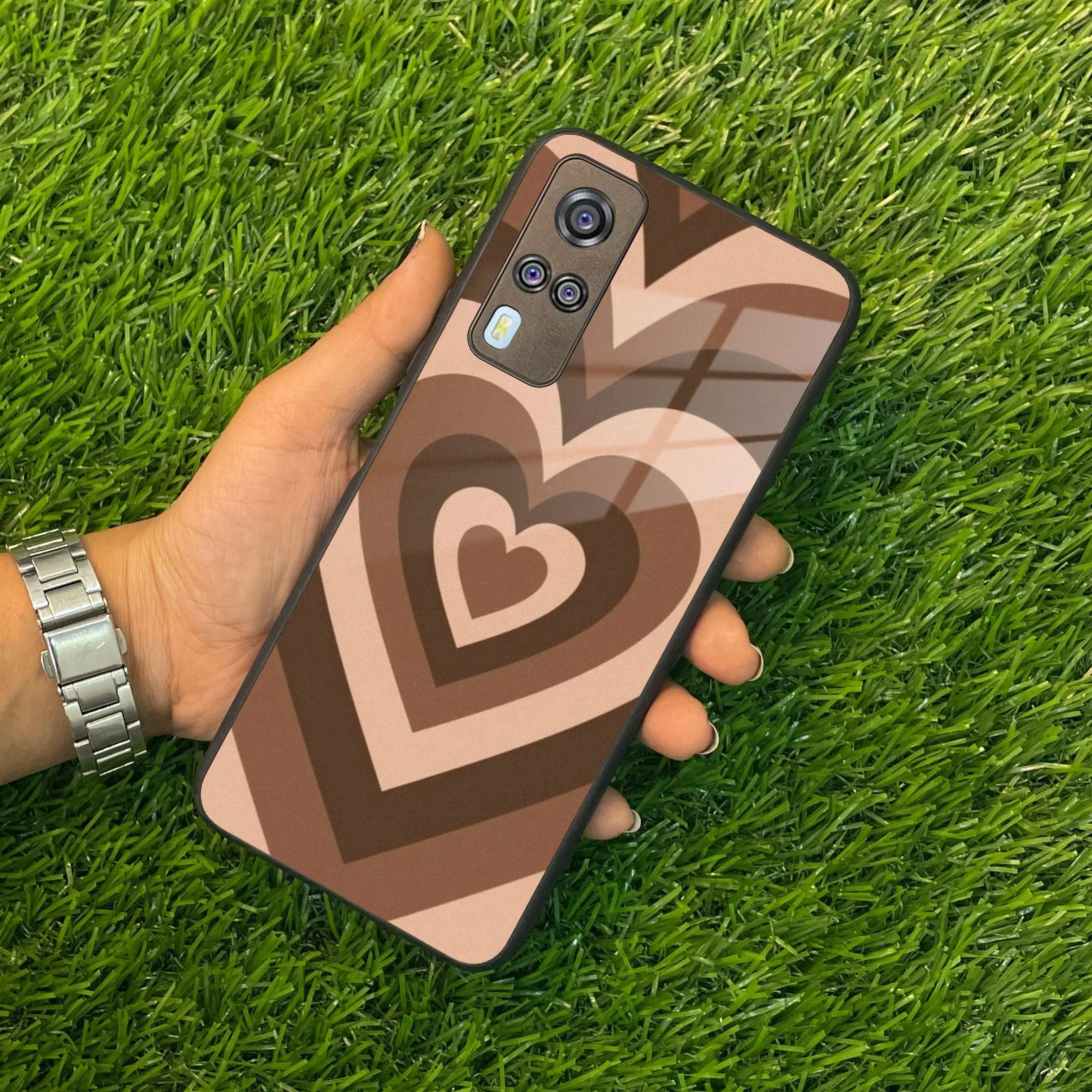 Latte Love Patter Glass Case Cover - Coffee For Vivo - ShopOnCliQ