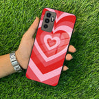 Latte Love Patter Glass Case Cover - Red For Vivo - ShopOnCliQ