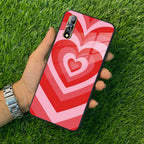 Latte Love Patter Glass Case Cover - Red For Vivo - ShopOnCliQ