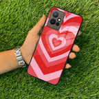 Latte Love Patter Glass Case Cover - Red For Vivo - ShopOnCliQ