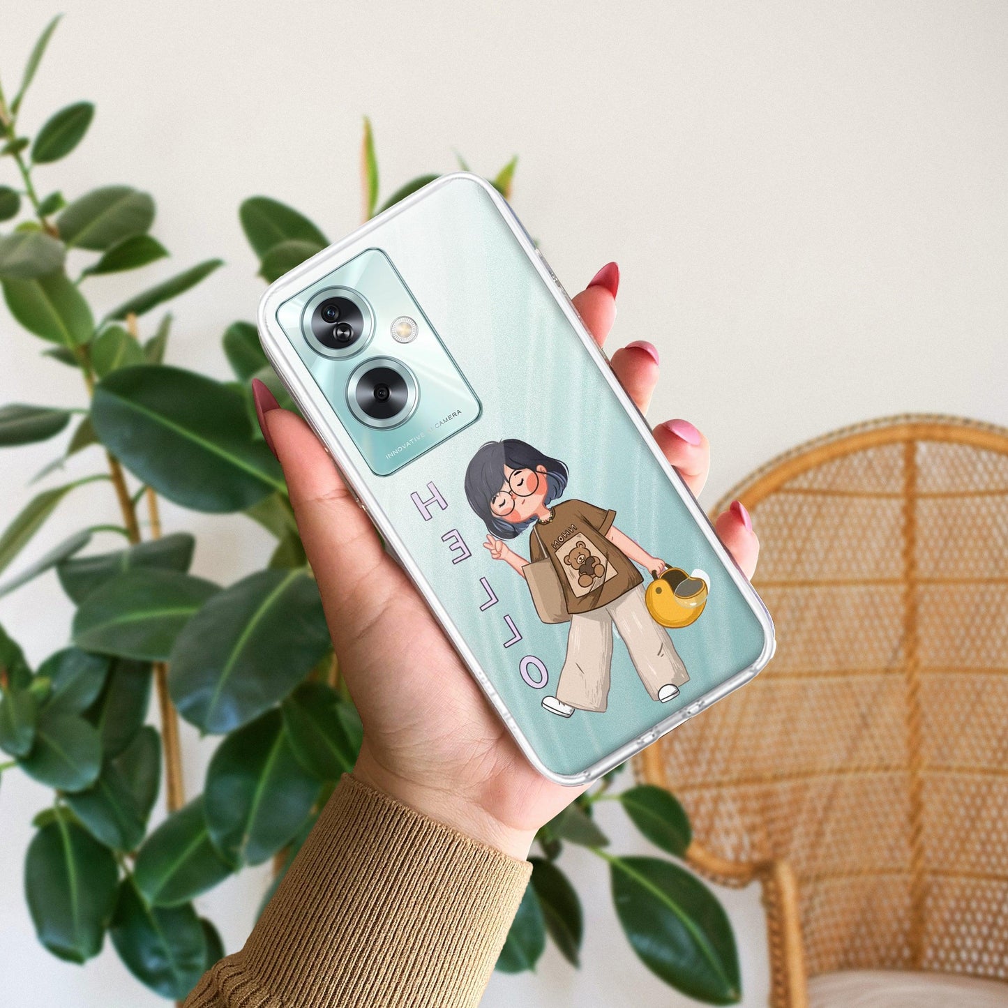 Hello Honey Transparent Silicon Case For Oppo