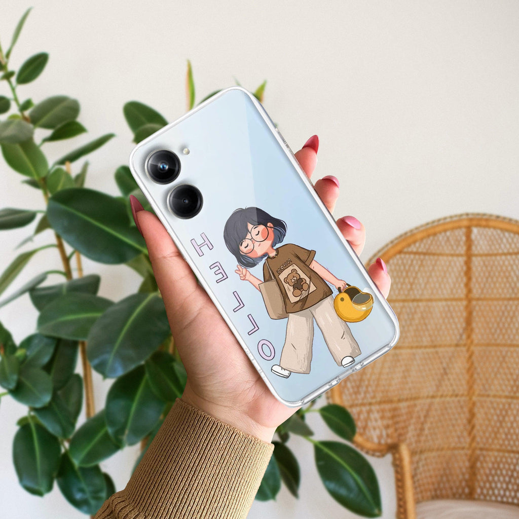 Hello Honey Transparent Silicon Case For Realme 10 4G