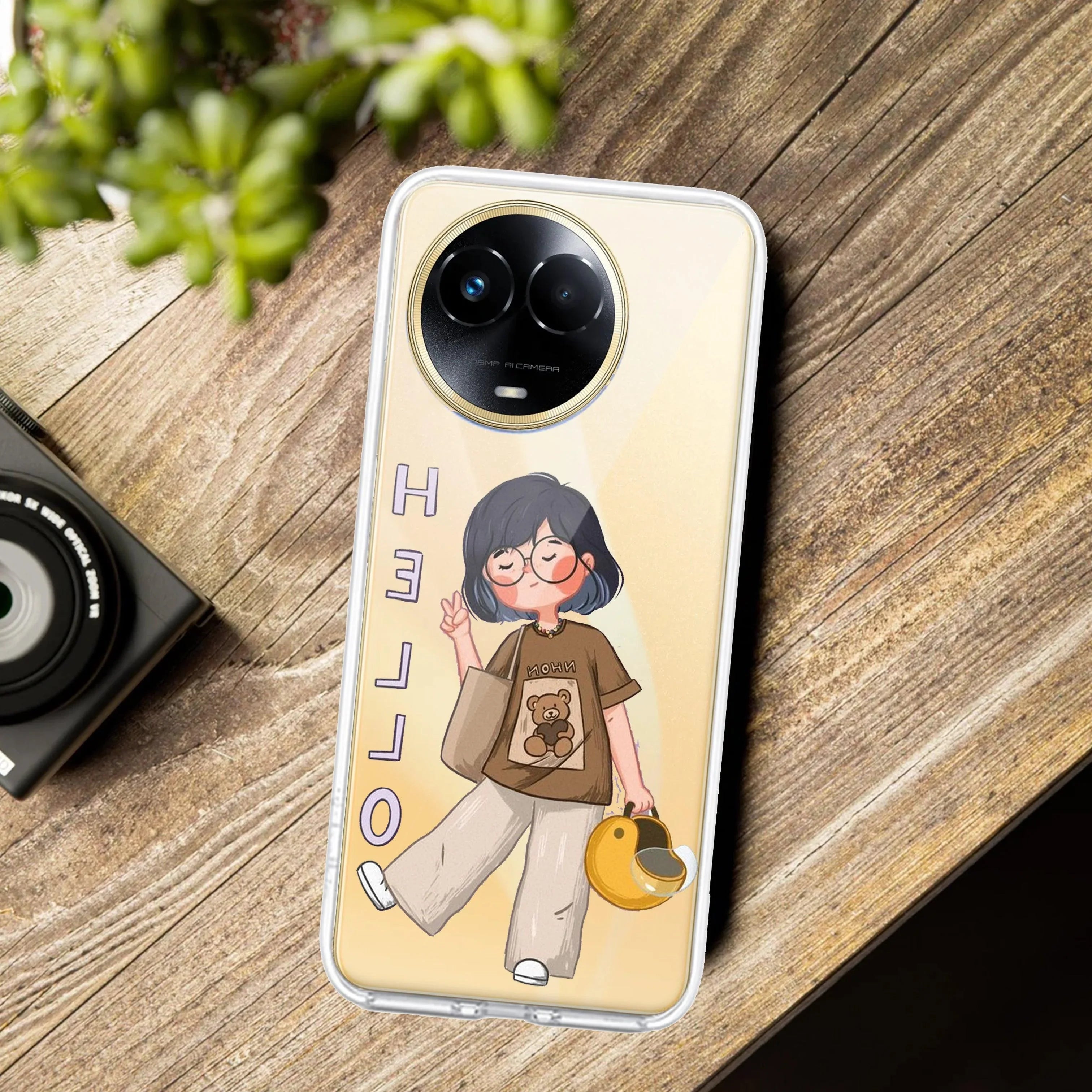 Hello Honey Transparent Silicon Case For Realme 11 5G