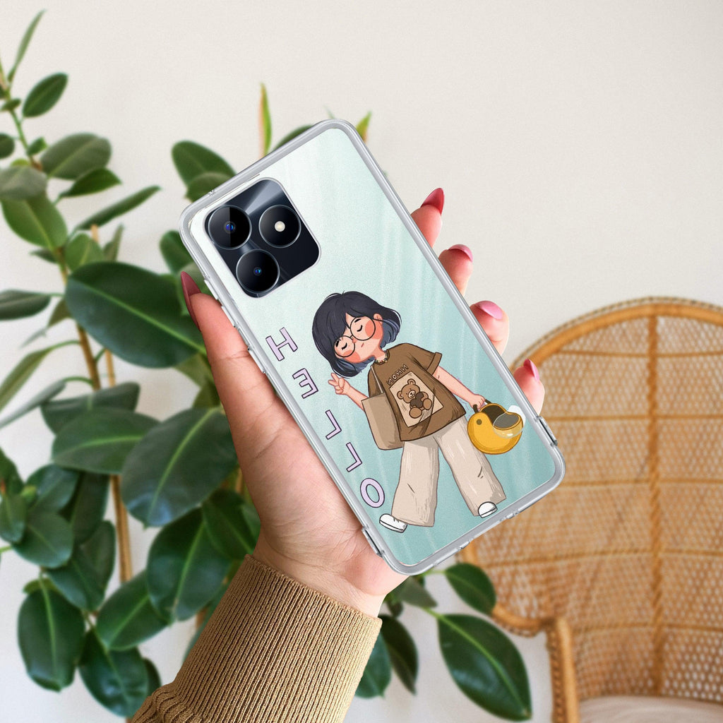Hello Honey Transparent Silicon Case For Realme C53