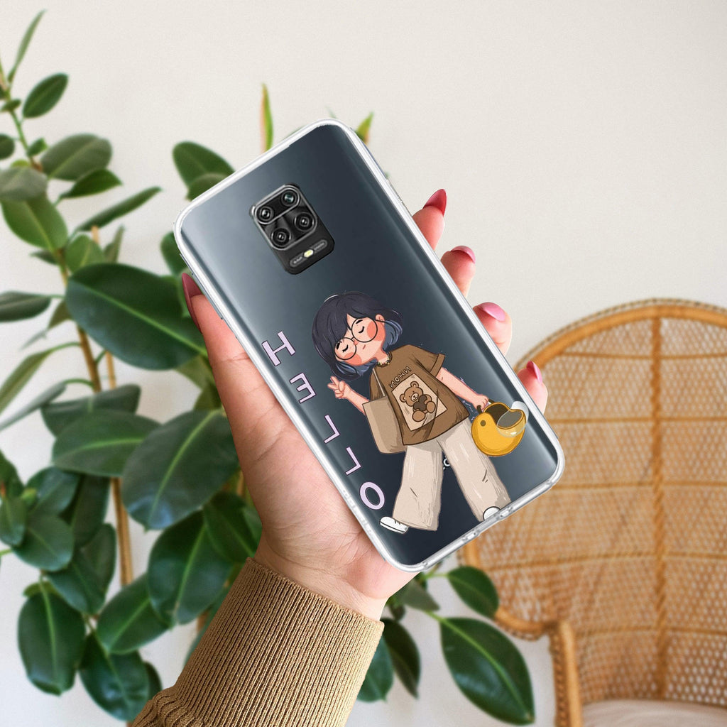 Hello Honey Transparent Silicon Case For Redmi 9 Prime
