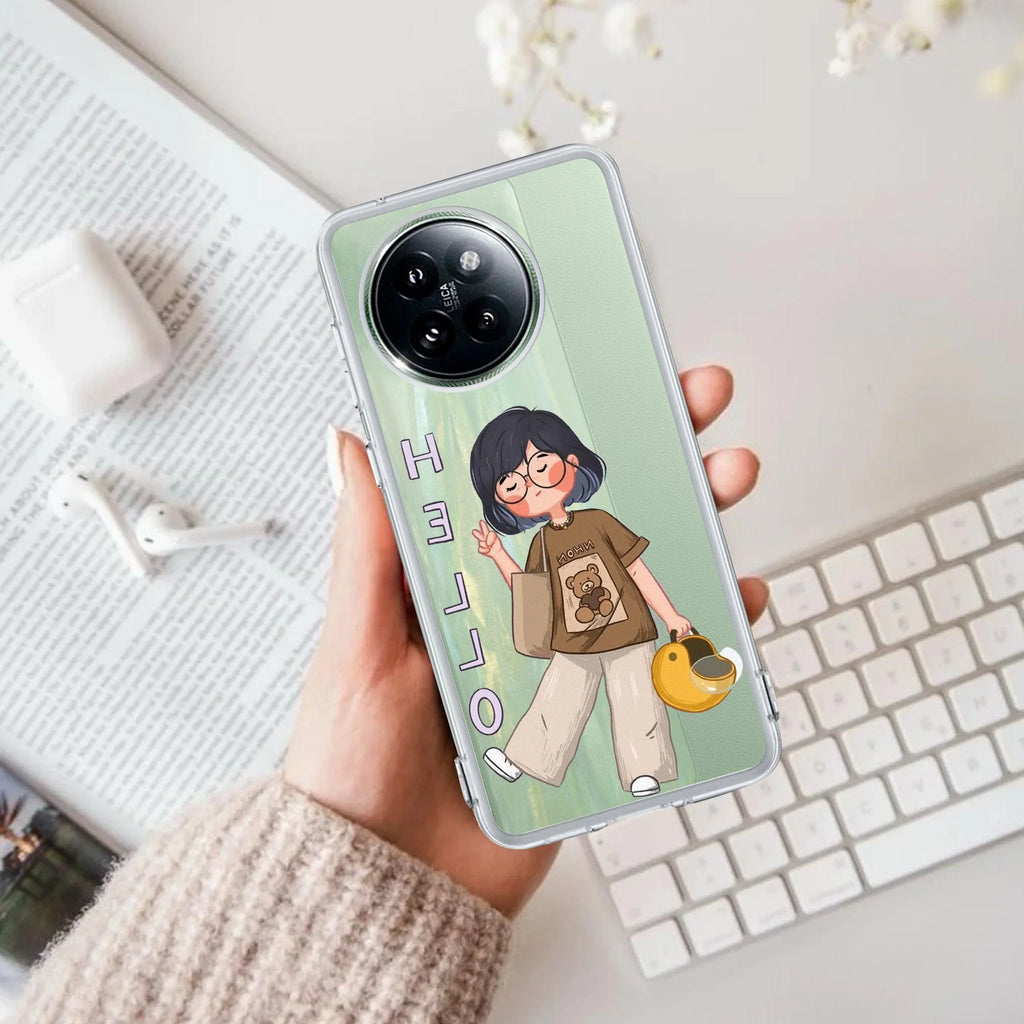 Hello Honey Transparent Silicon Case For Redmi Note 13 Pro Plus 5G