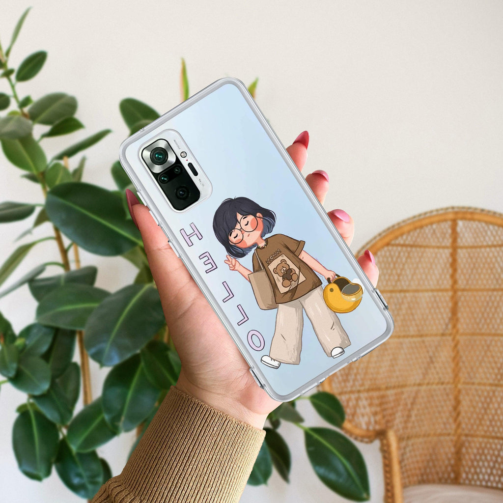 Hello Honey Transparent Silicon Case For Redmi Note 14 Pro Plus 5G