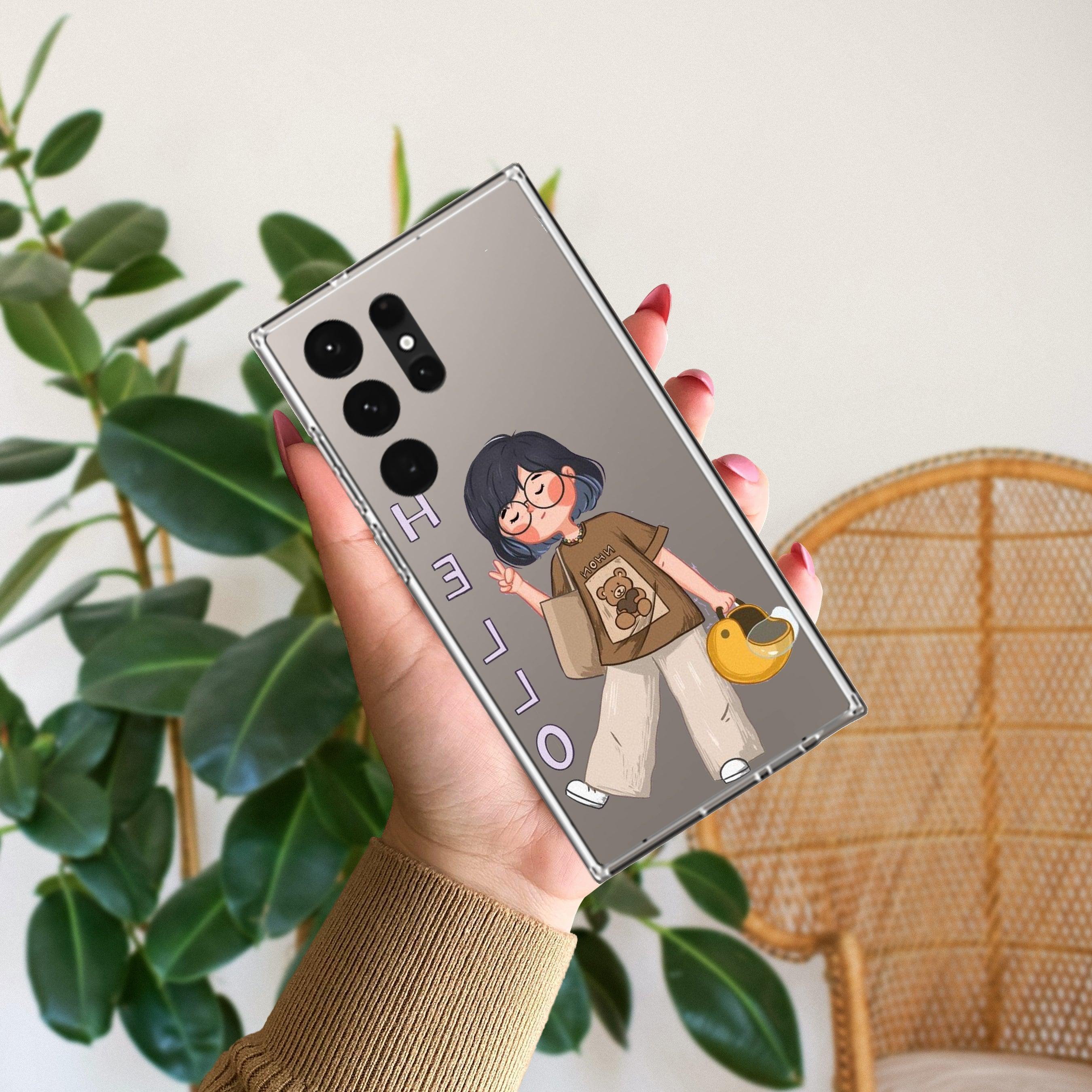 Hello Honey Transparent Silicon Case For Samsung