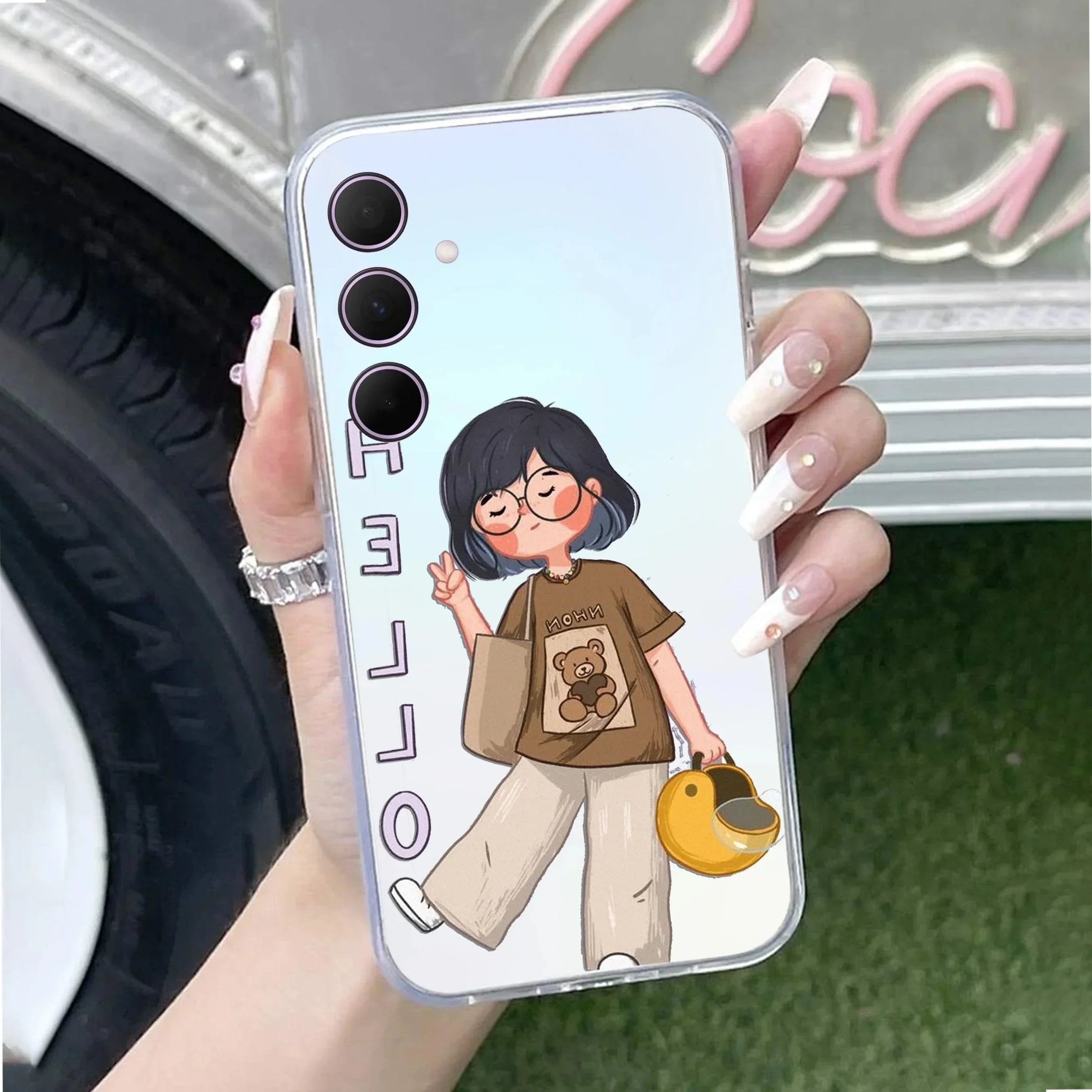 Hello Honey Transparent Silicon Case For Samsung