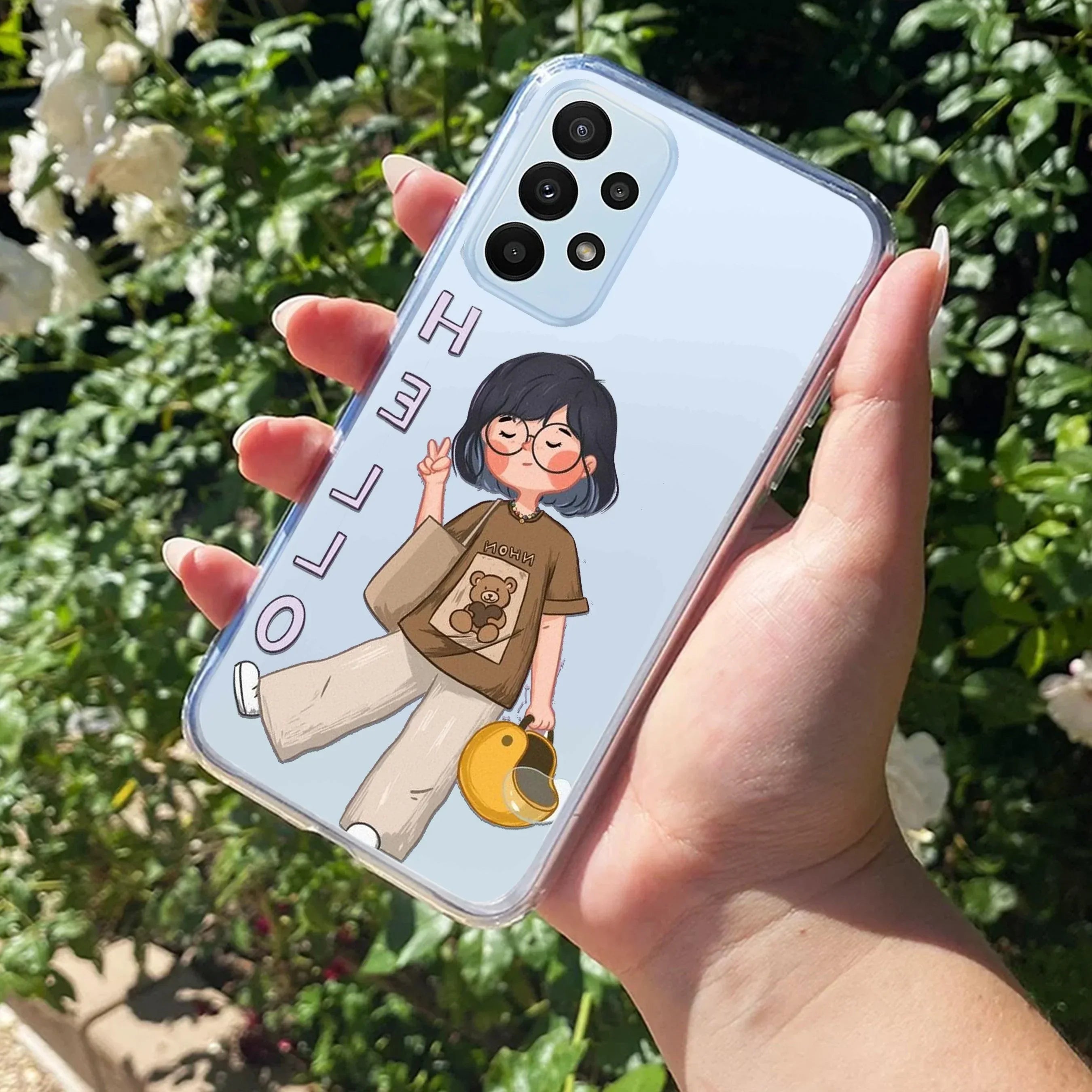 Hello Honey Transparent Silicon Case For Samsung