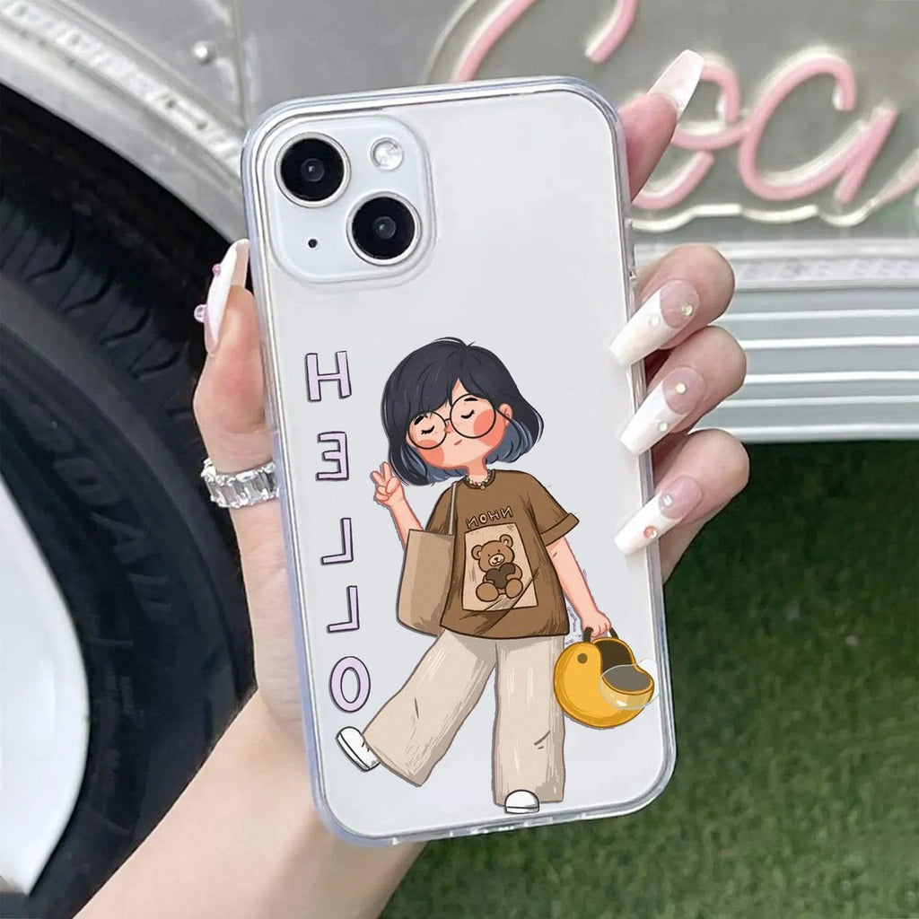 Hello Honey Transparent Silicon Case For Google Pixel 8a 5G