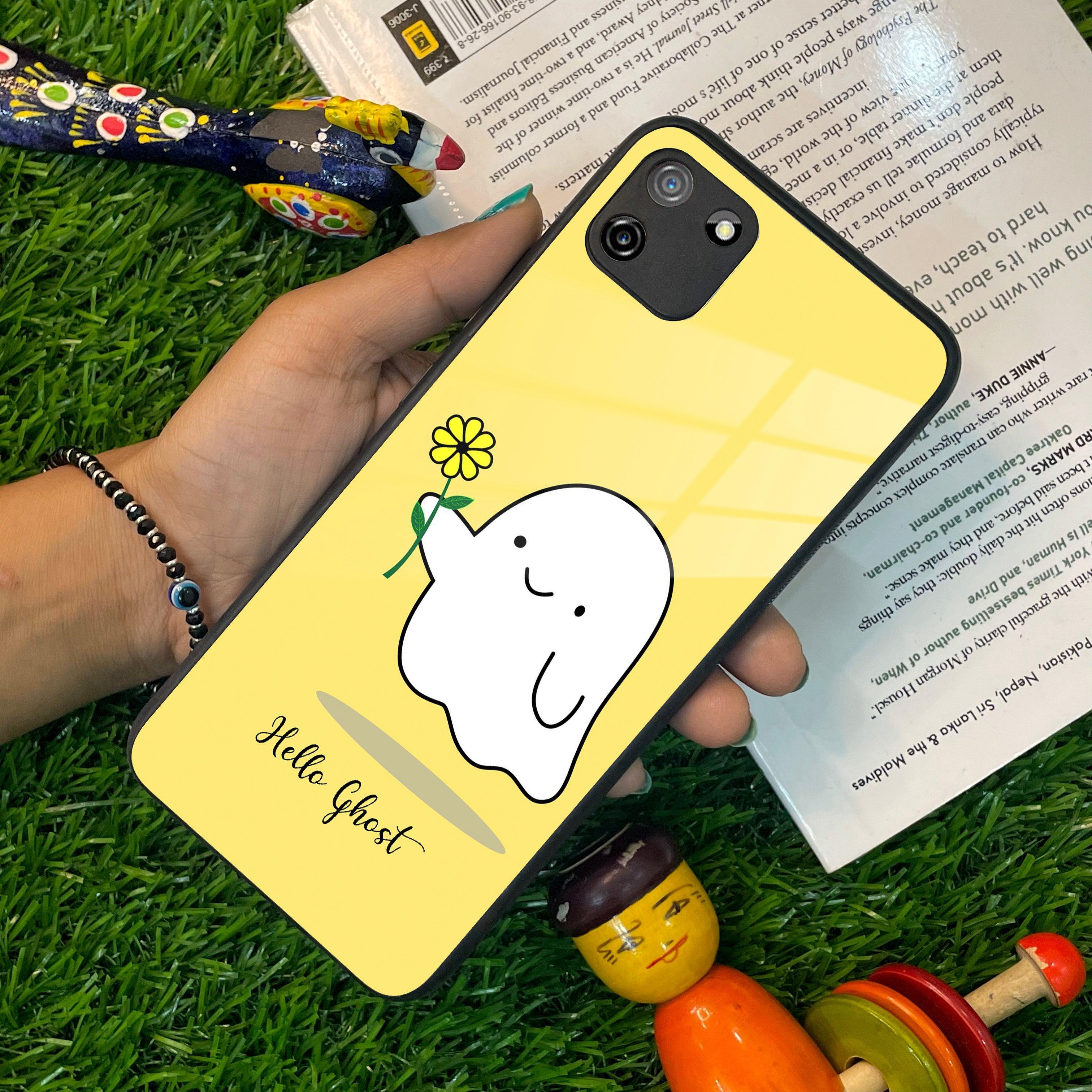 Ghost With Flower Glass Case Cover For Realme/Narzo - ShopOnCliQ