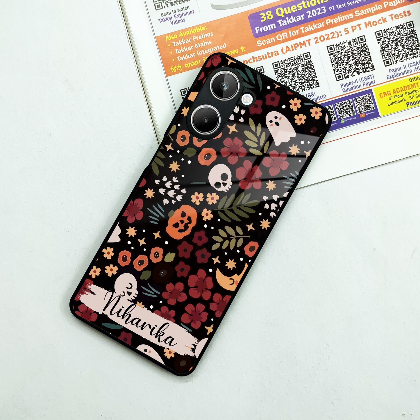 Hellowean Customize Glass Case Cover For Realme/Narzo