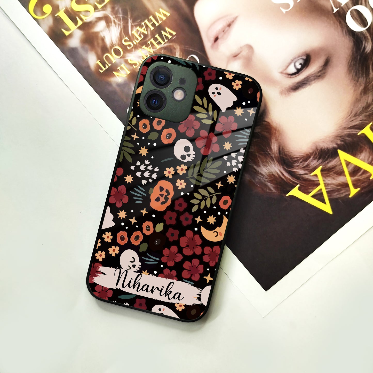 Hellowean Customize Glass Case Cover For iPhone