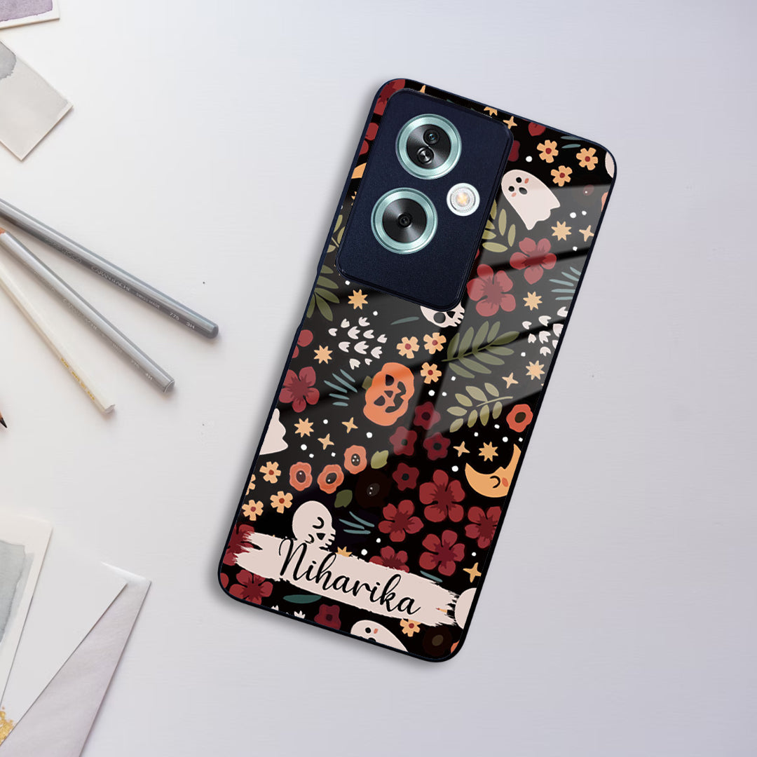 Hellowean Customize Glass Case Cover For Oppo