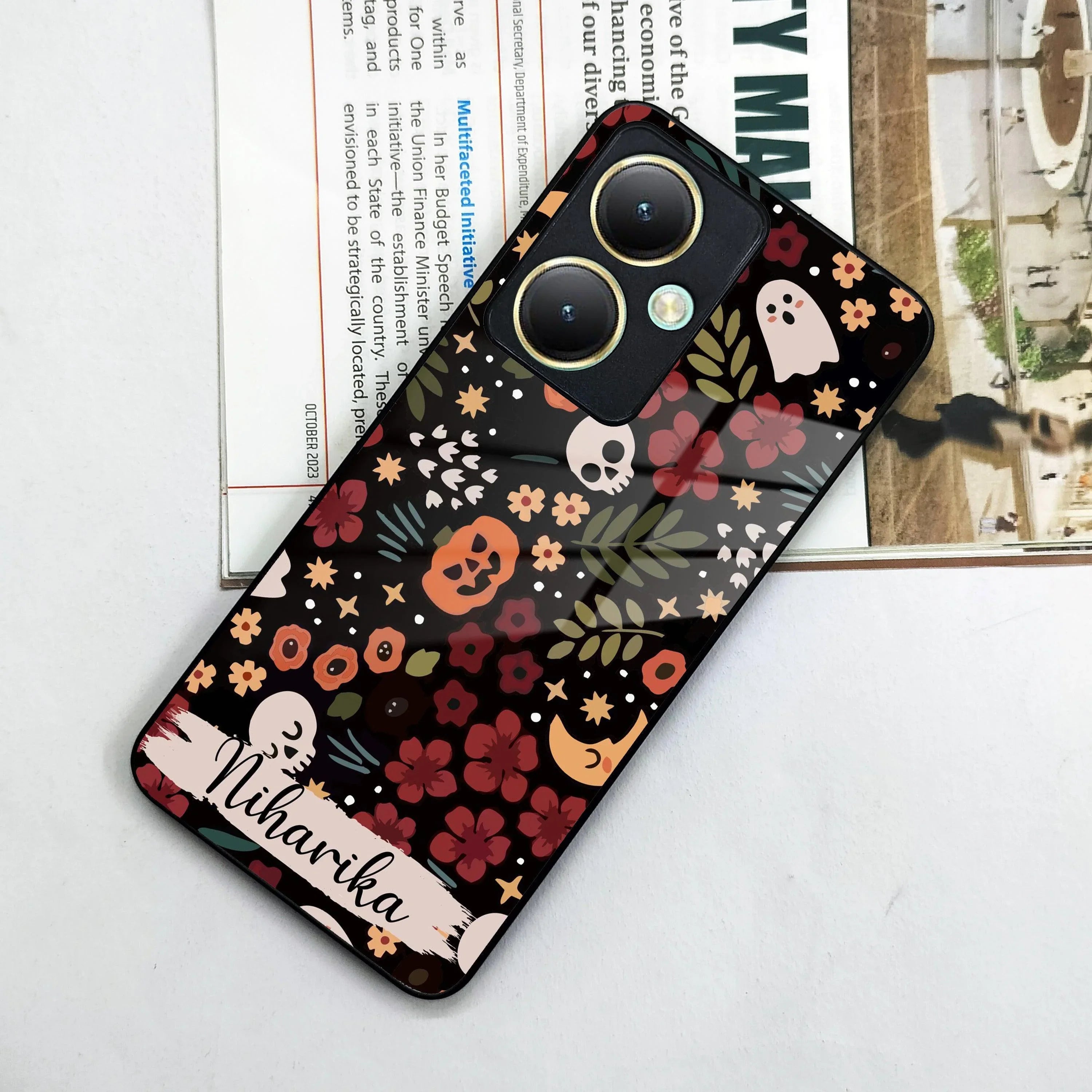 Hellowean Customize Glass Case Cover For Vivo - ShopOnCliQ