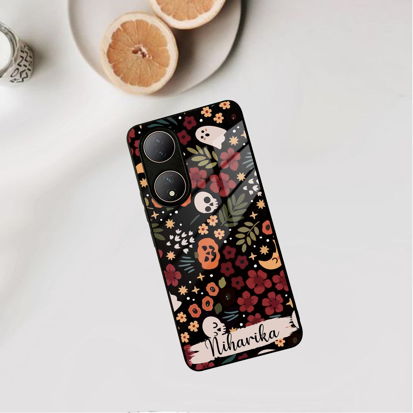 Hellowean Customize Glass Case Cover For Vivo