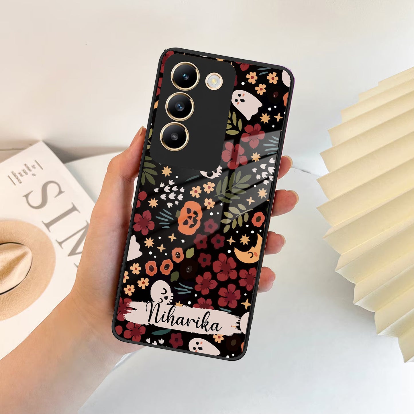 Hellowean Customize Glass Case Cover For Vivo ShopOnCliQ