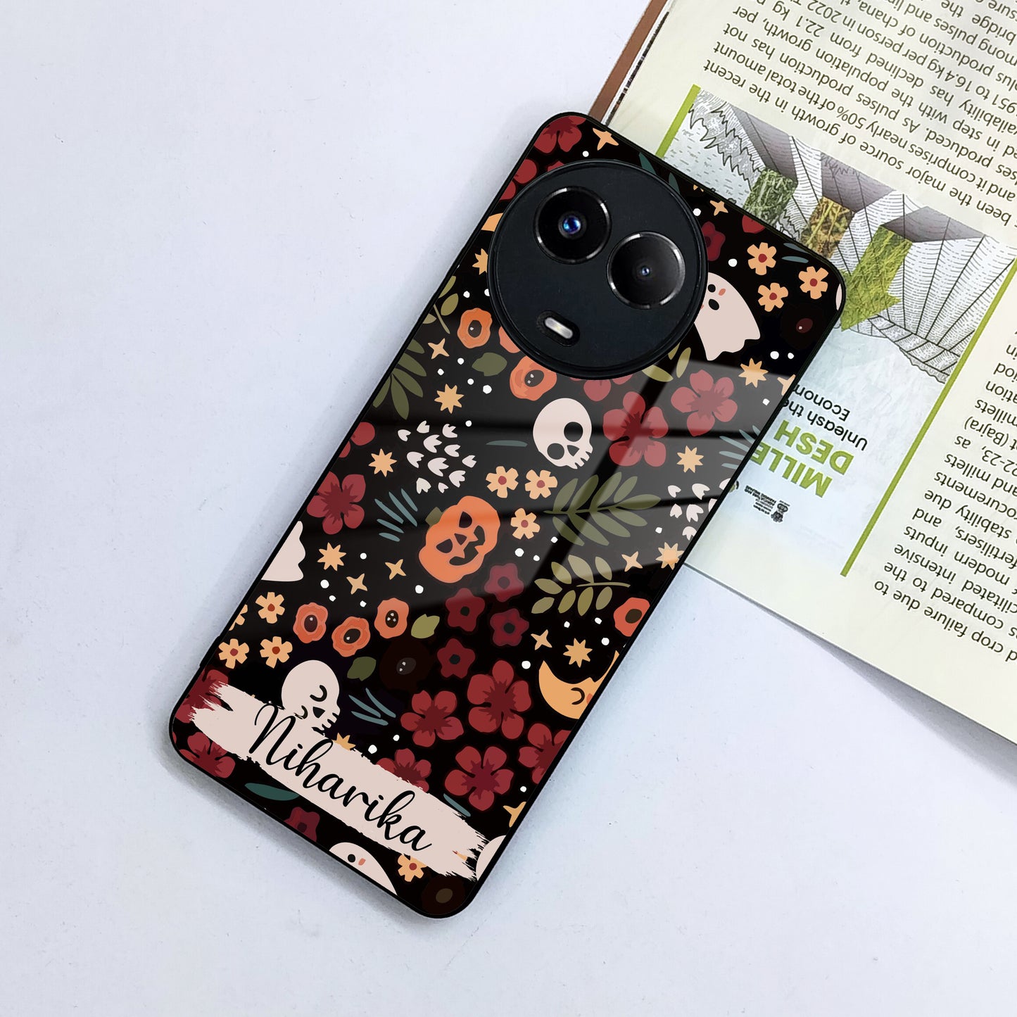 Hellowean Customize Glass Case Cover For Realme/Narzo