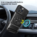 Slide Camera Lens Protection Amor Shockproof Magnetic Phone Case for iPhone - ShopOnCliQ