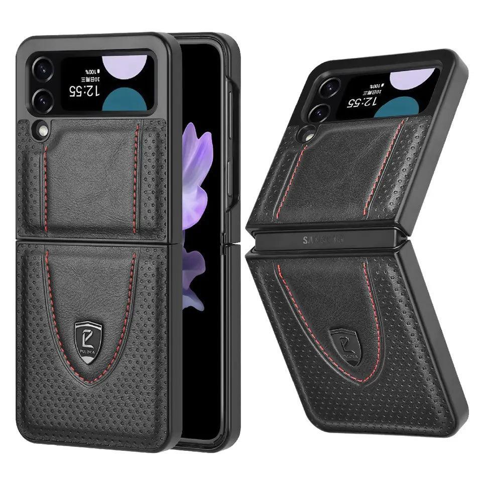 High Quality Business Leather Phone Cover Case for Samsung Galaxy Z Flip - ShopOnCliQ